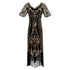 Robe Vintage Années 20 Gatsby Noir Or - Louise Vintage