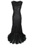 Robe Vintage Années 20 Longue Noir - Louise Vintage