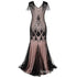 Robe Vintage Années 20 Longue Rose - Louise Vintage
