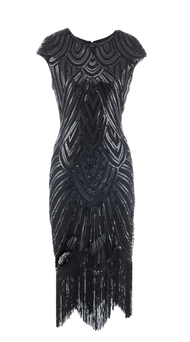 Robe Vintage Années 20 Noire - Louise Vintage