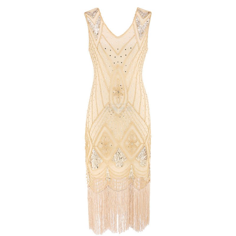 Robe Vintage Années 20 Paris Beige - Louise Vintage