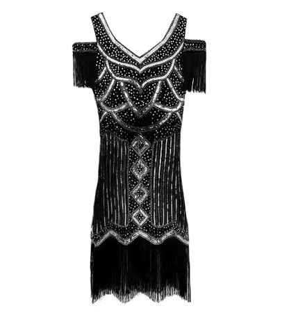 Robe Vintage Années 20 Paris Noir - Louise Vintage