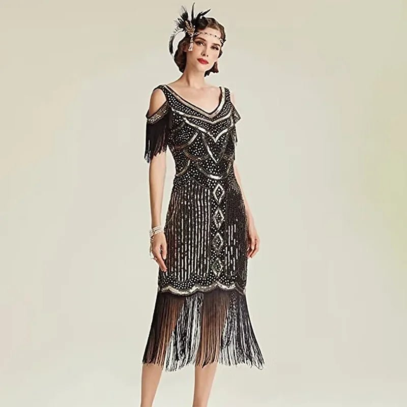 Robe Vintage Années 20 Paris Noir - Louise Vintage