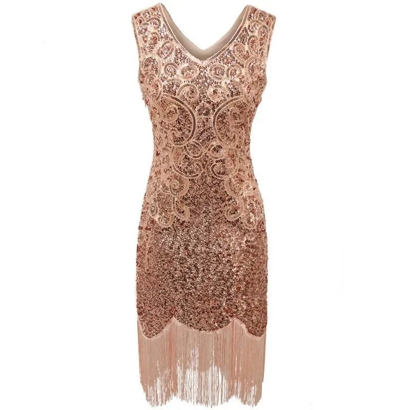 Robe Vintage Années 20 Paris Rose - Louise Vintage