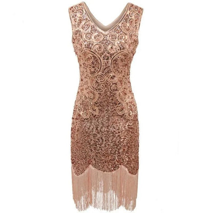 Robe Vintage Années 20 Paris Rose - Louise Vintage