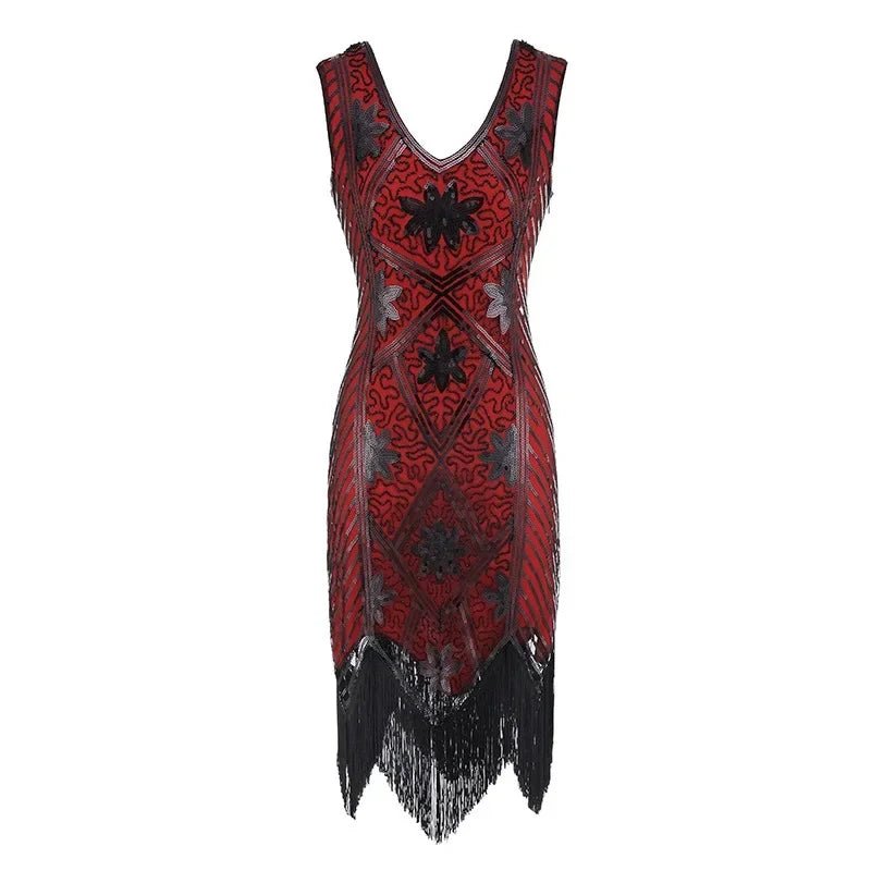 Robe Vintage Années 20 Paris Rouge - Louise Vintage