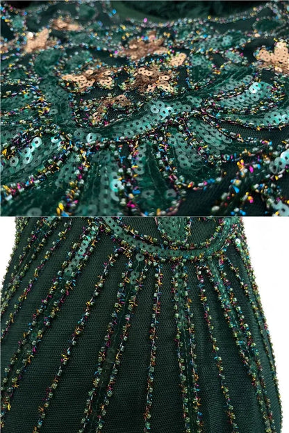 Robe Vintage Années 20 Paris Vert - Louise Vintage