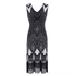 Robe Vintage Années 20 Sequins Noir Argent - Louise Vintage
