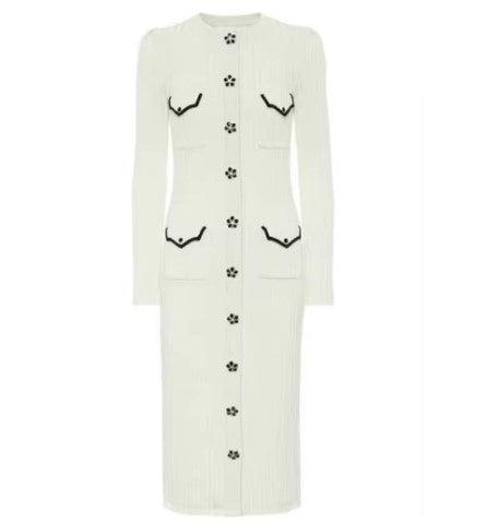 Robe Vintage Années 40 Art Blanc - Louise Vintage