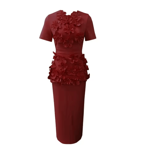 Robe Vintage Années 40 Créateur Rouge - Louise Vintage