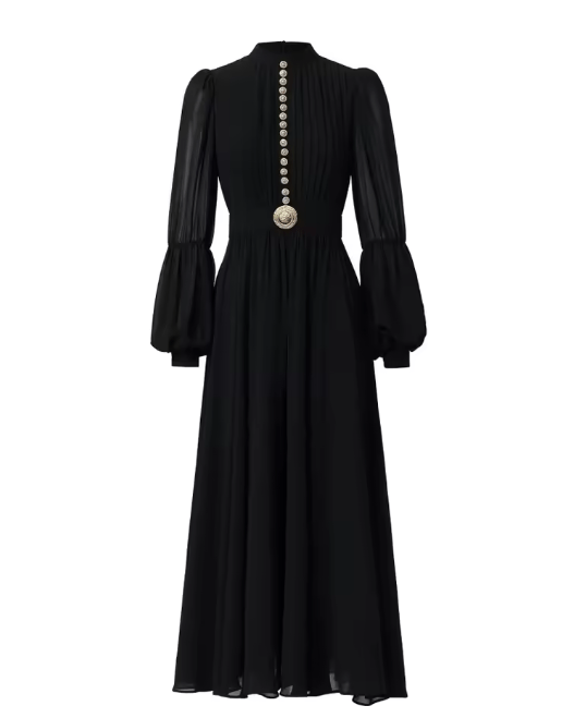 Robe Vintage Années 40 Lanterne Noire - Louise Vintage