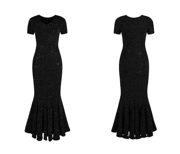 Robe Vintage Années 40 Luxe Noir - Louise Vintage