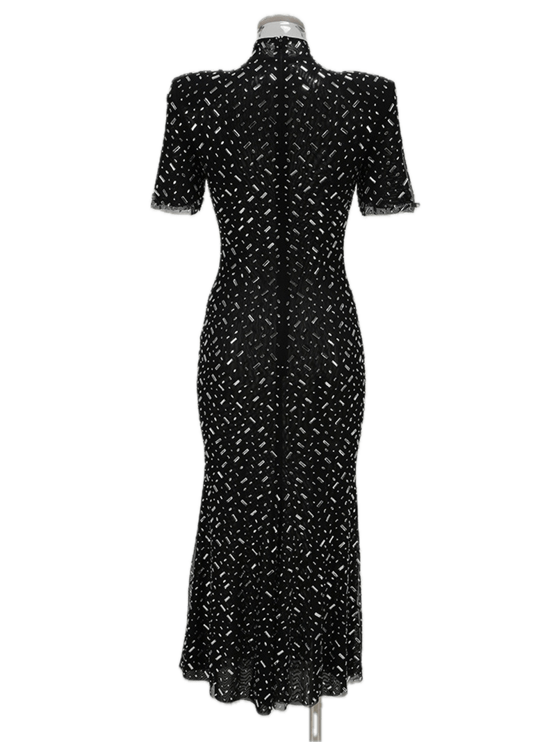 Robe Vintage Années 40 Luxe Noir - Louise Vintage