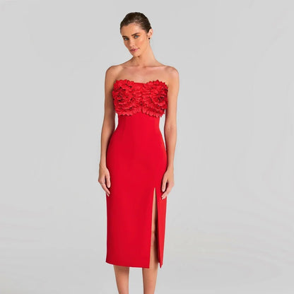 Robe Vintage Années 40 Luxe Rouge - Louise Vintage