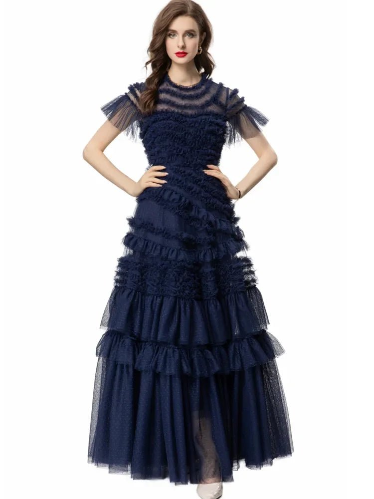 Robe Vintage Années 40 Marine Soirée - Louise Vintage