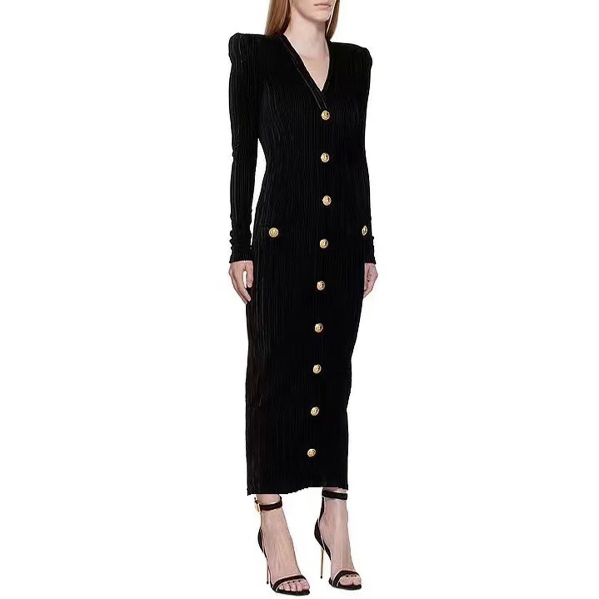 Robe Vintage Années 40 Moulante Noire - Louise Vintage