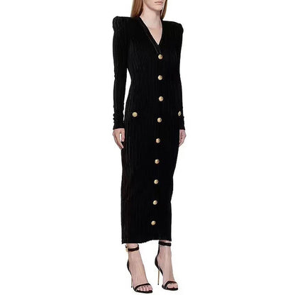 Robe Vintage Années 40 Moulante Noire - Louise Vintage