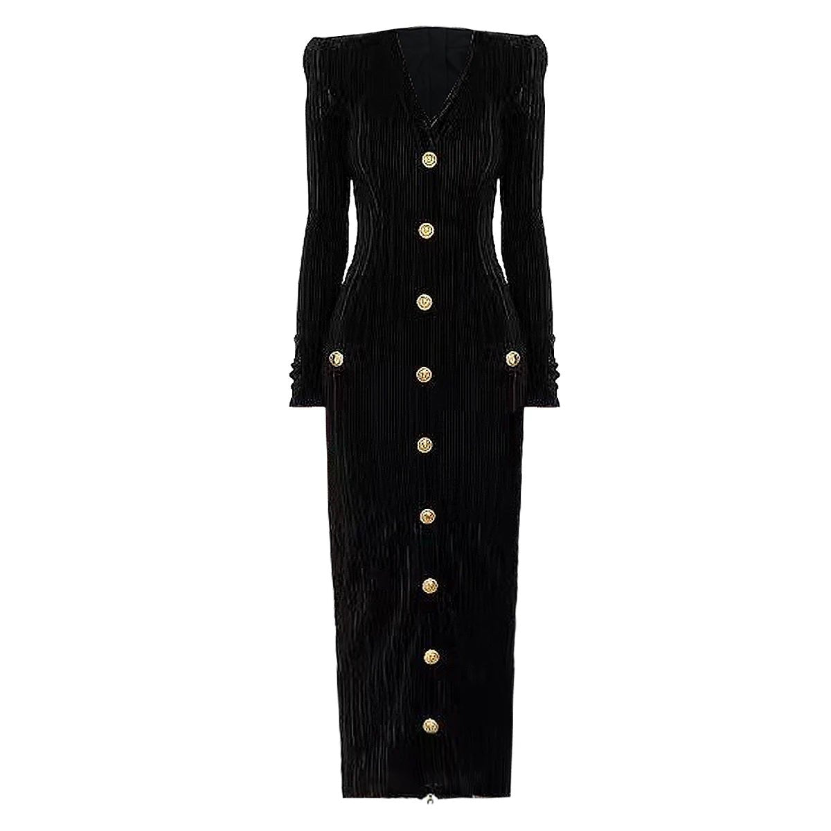Robe Vintage Années 40 Moulante Noire - Louise Vintage