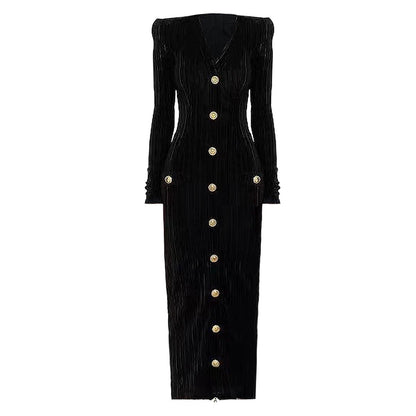 Robe Vintage Années 40 Moulante Noire - Louise Vintage