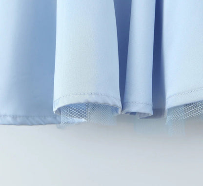 Robe Vintage Années 40 Unie Bleu - Louise Vintage
