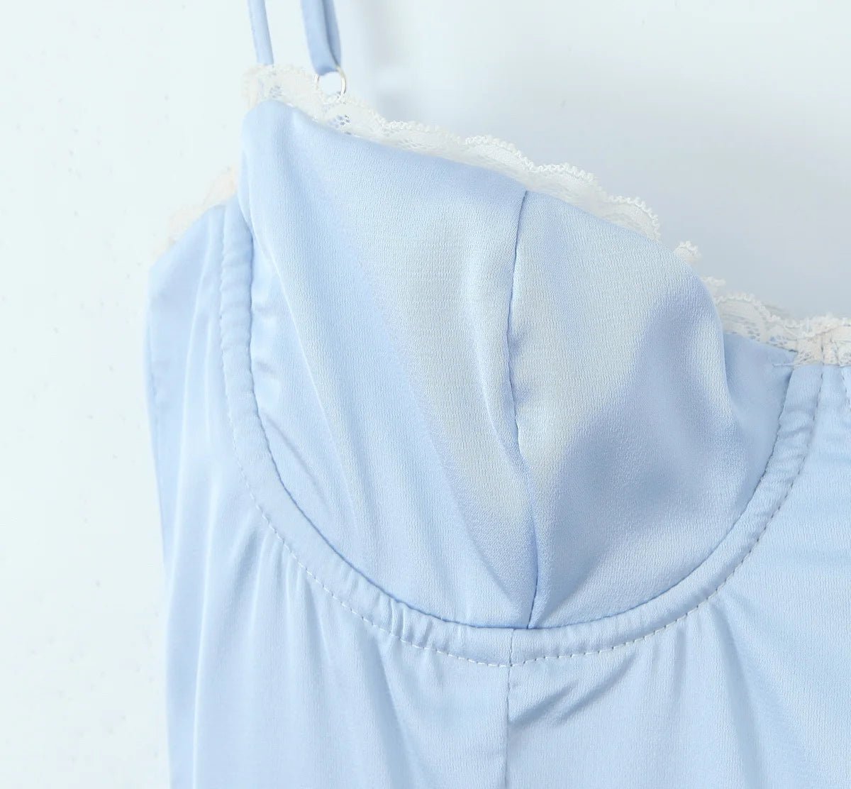 Robe Vintage Années 40 Unie Bleu - Louise Vintage