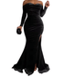 Robe Vintage Années 40 Velours Noir - Louise Vintage