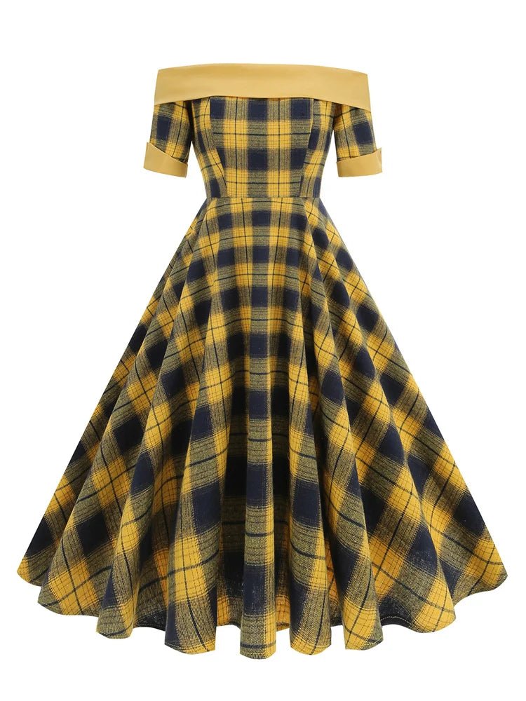 Robe Vintage Années 50 Tartan - Louise Vintage