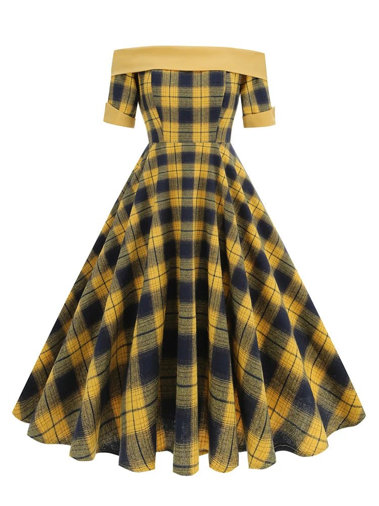 Robe Vintage Années 50 Tartan - Louise Vintage