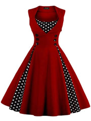 Robe Vintage Années 60 Grande Taille Bordeaux