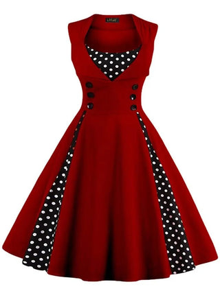 Robe Vintage Années 60 Grande Taille Bordeaux
