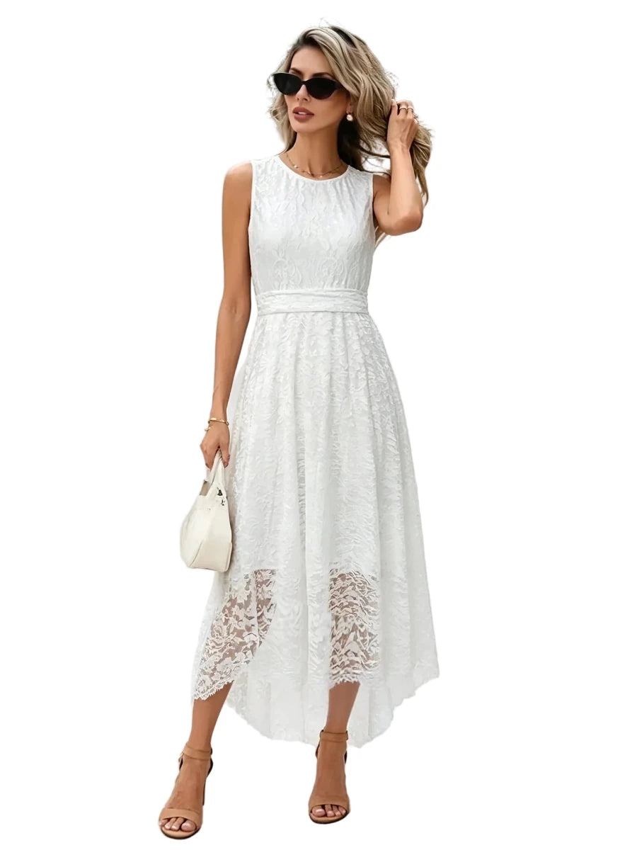 Robe Vintage Blanche Broderie - Louise Vintage