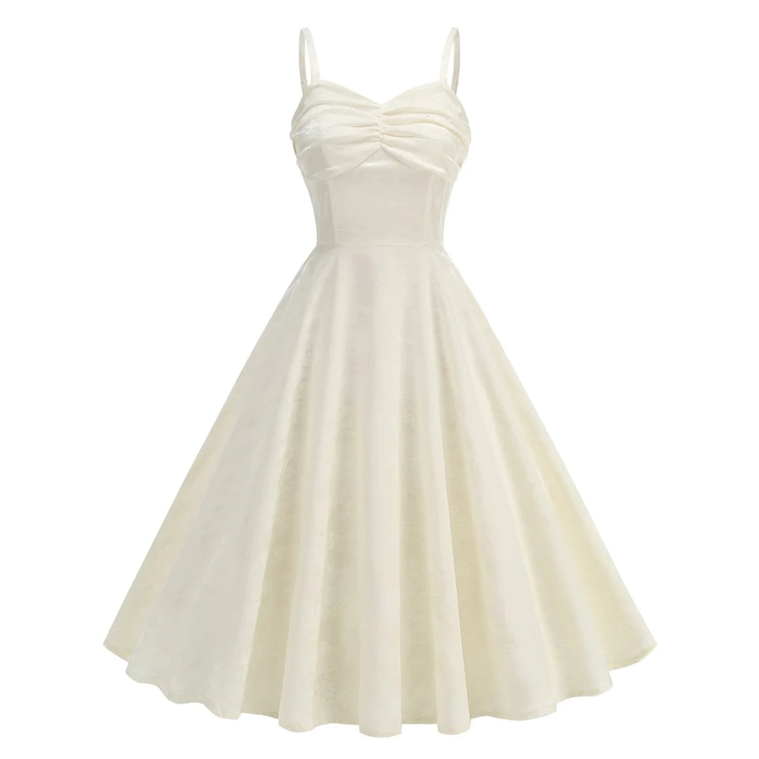 Robe Vintage Blanche Rockabilly - Louise Vintage