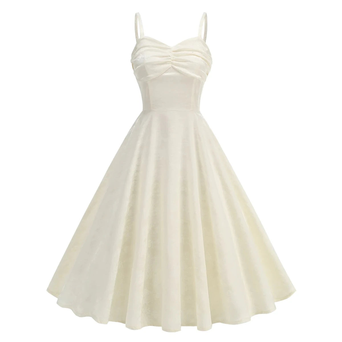 Robe Vintage Blanche Rockabilly - Louise Vintage
