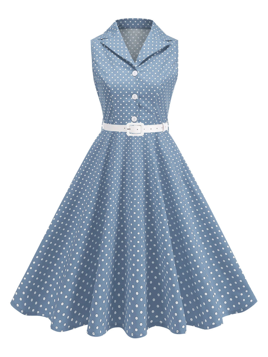 Robe Vintage Bleu Ciel - Louise Vintage