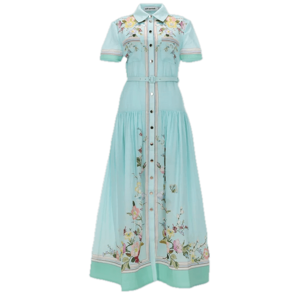 Robe Vintage Bleu Porcelaine - Louise Vintage