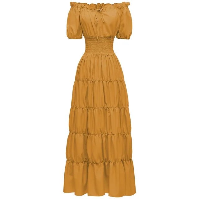 Robe Vintage Boheme Jaune - Louise Vintage