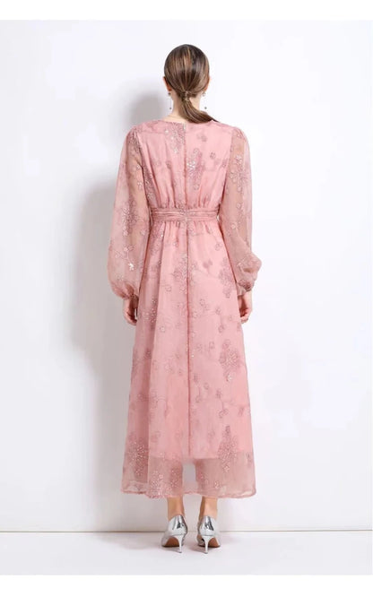 Robe Vintage Broderie Florale - Louise Vintage