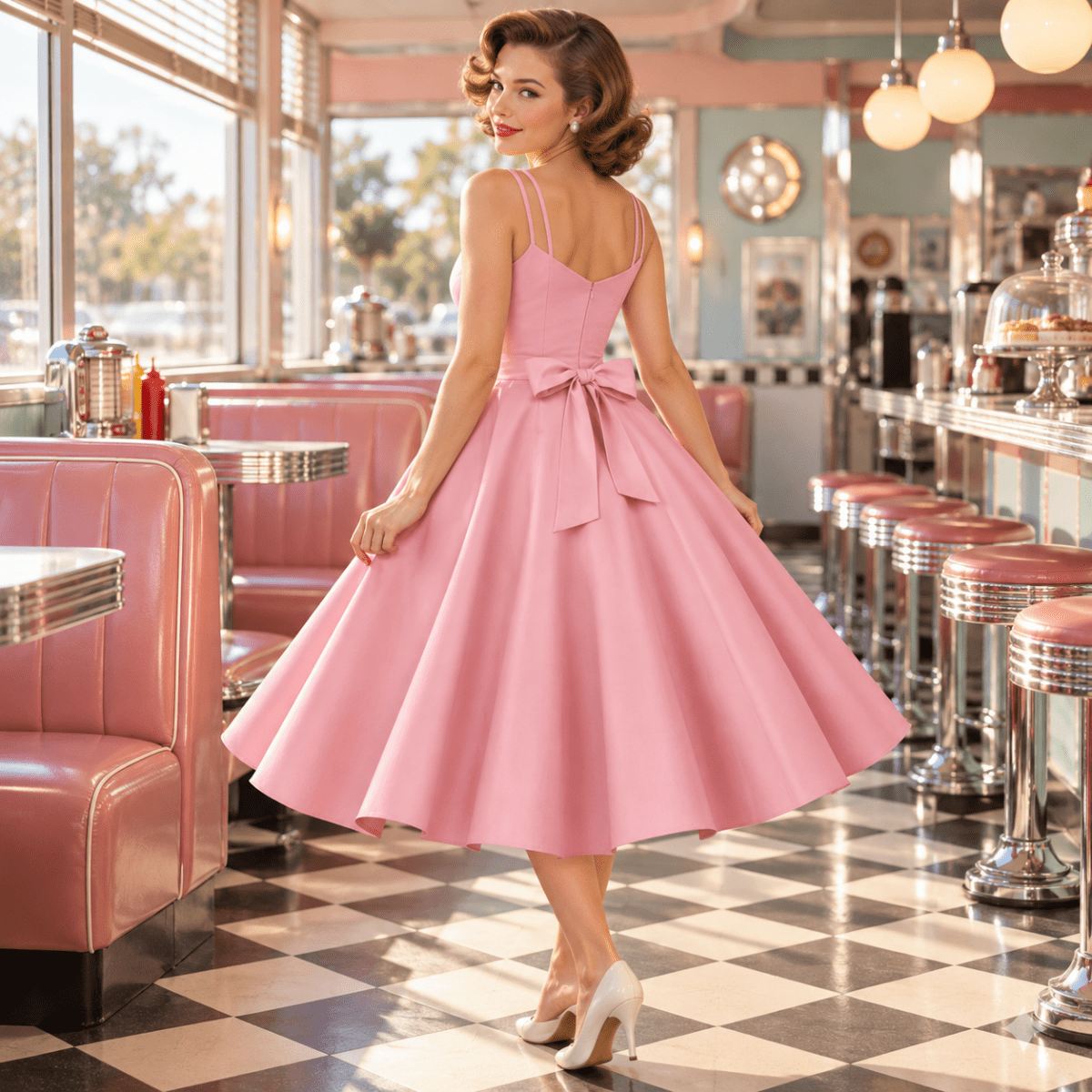 Robe Vintage Ceremonie Rose - Louise Vintage