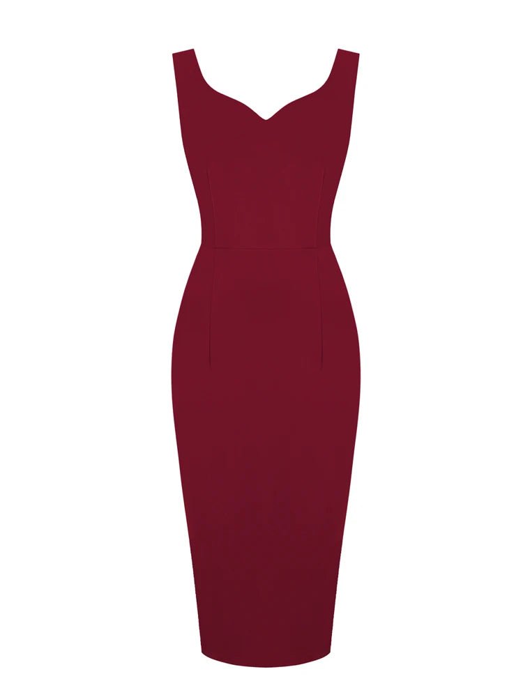 Robe Vintage Crayon Chic Bordeaux - Louise Vintage