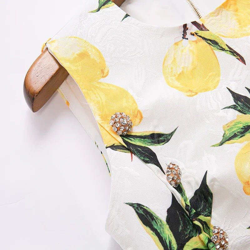 Robe Vintage Crayon Chic Jaune - Louise Vintage