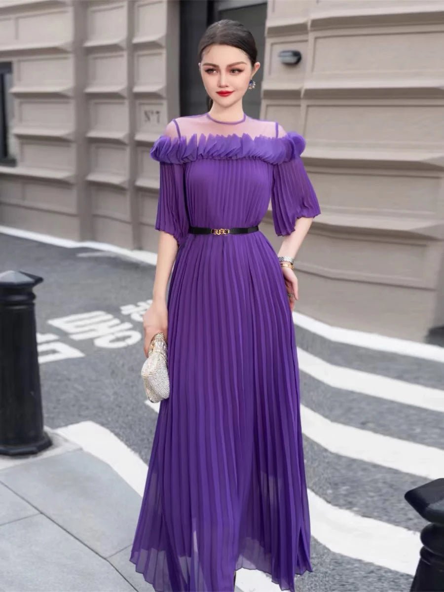 Robe Vintage de Qualité Violet - Louise Vintage