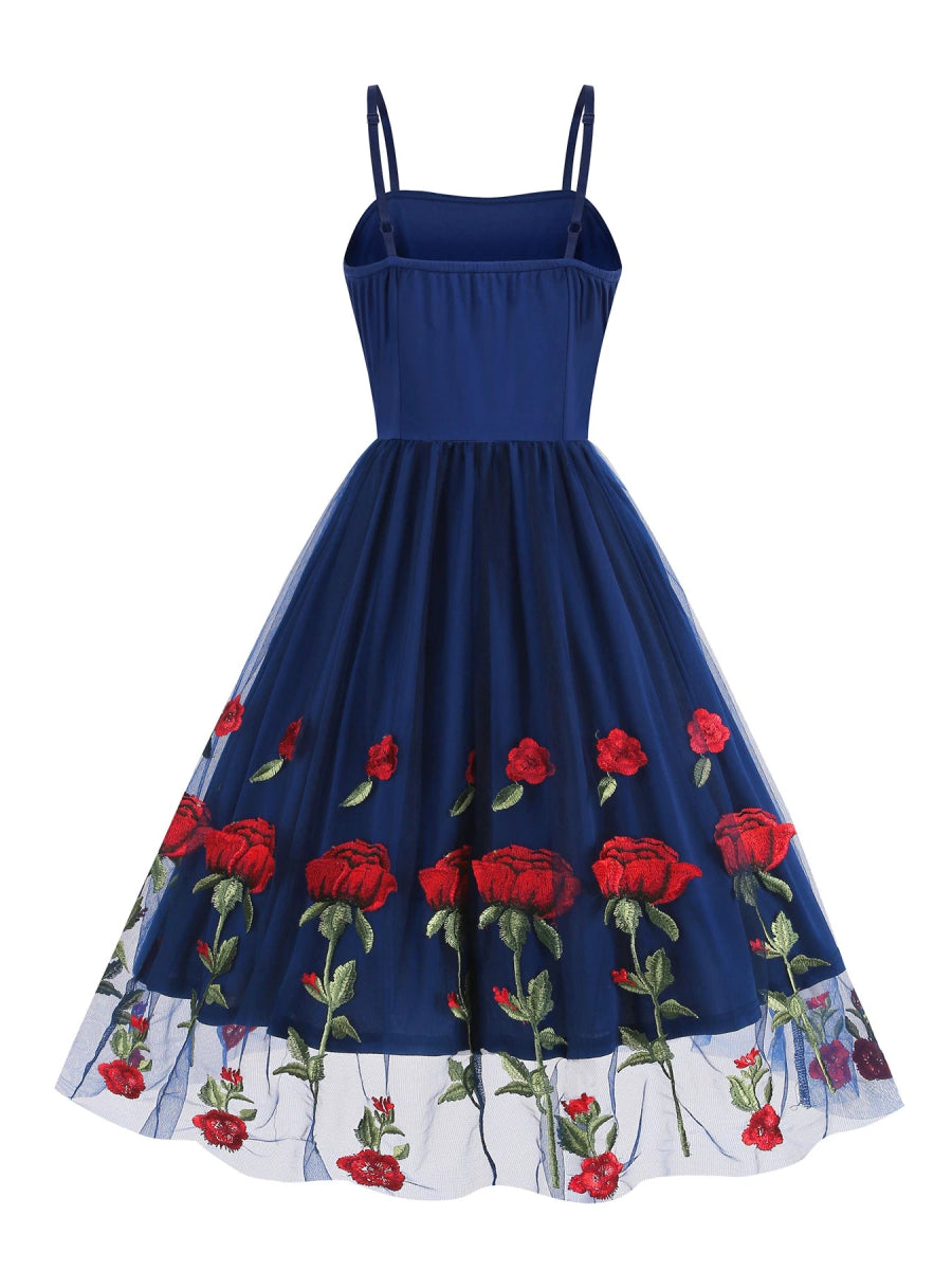 Robe Vintage de Soirée Bleu - Louise Vintage