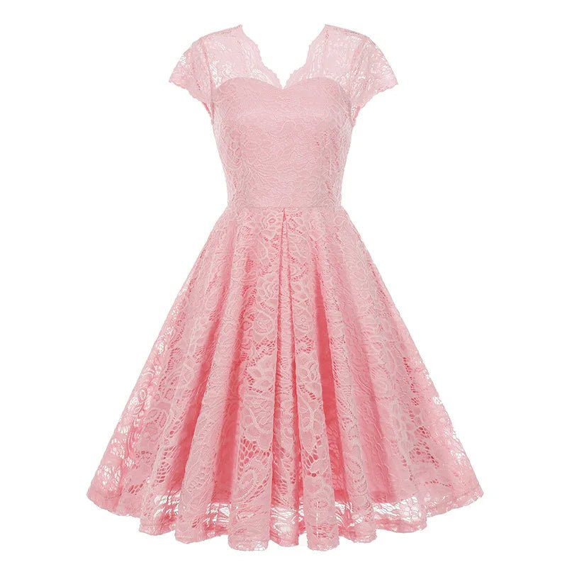 Robe Vintage de Soirée Rose - Louise Vintage