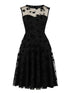 Robe Vintage Dentelle Année 50 Noire - Louise Vintage
