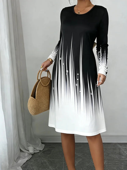 Robe Vintage Dessin Manches Longues - Louise Vintage