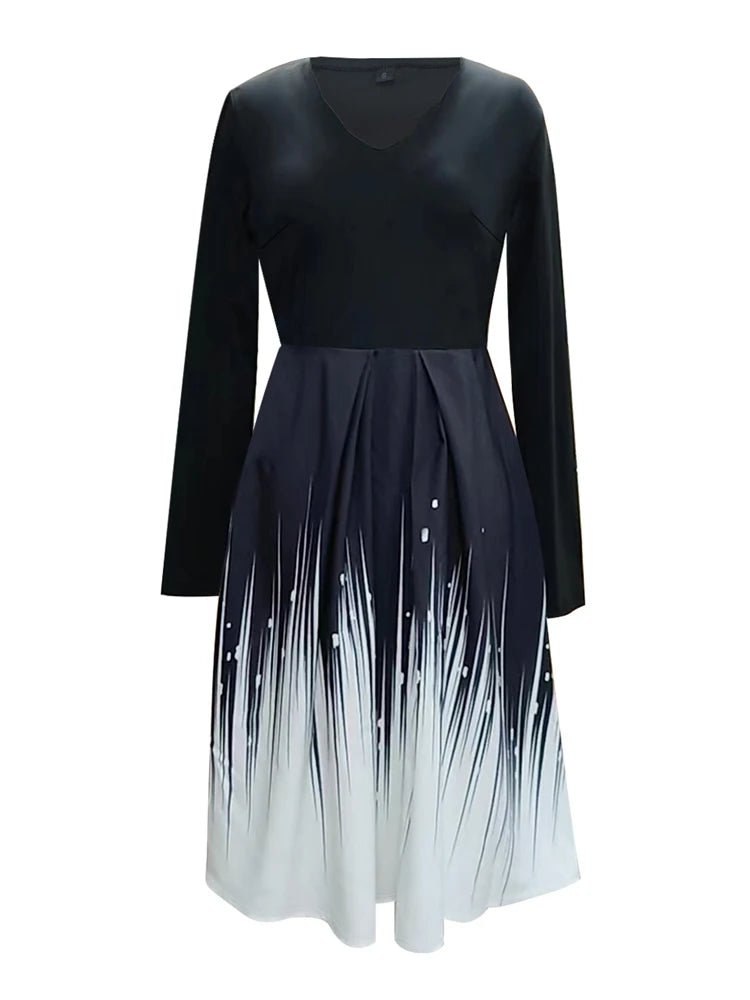 Robe Vintage Dessin Manches Longues - Louise Vintage