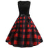 Robe Vintage Ecosse Rouge - Louise Vintage