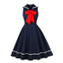 Robe Vintage Grande Taille Année 50 Bleu - Louise Vintage