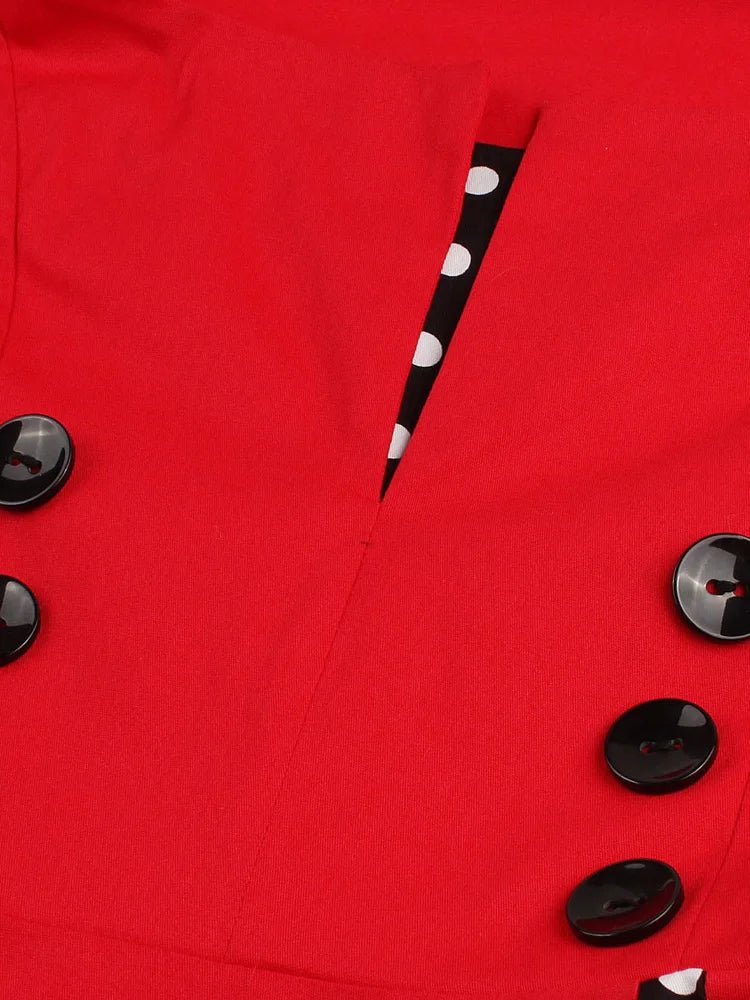 Robe Vintage Grande Taille Année 50 Rouge - Louise Vintage