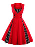 Robe Vintage Grande Taille Année 50 Rouge - Louise Vintage